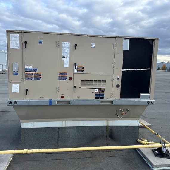 Replacement of a Lennox rooftop unit (RTU) at a commercial facility in Mississauga, Ontario -2050 DREW RD - INSTALLED UNIT